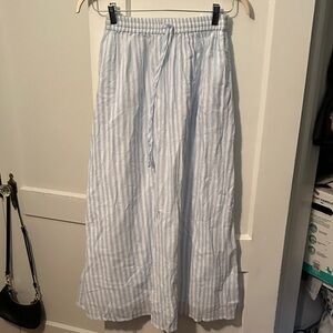 NEW - Miss Selfridge Light Blue & White Striped Maxi Skirt